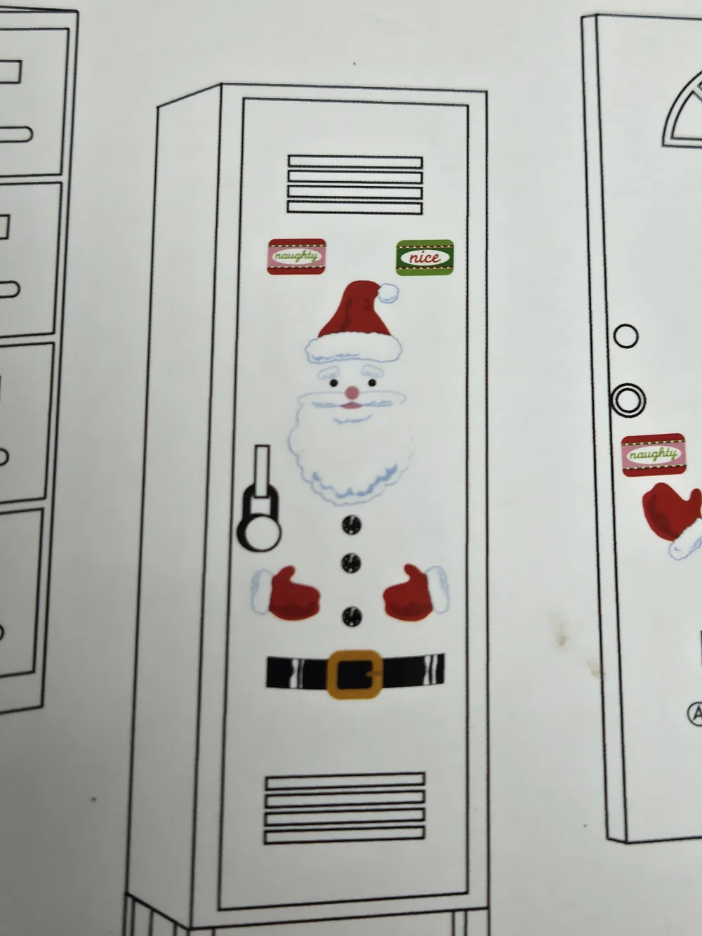 Kohl's Red and White Santa Refrigerator Magnets